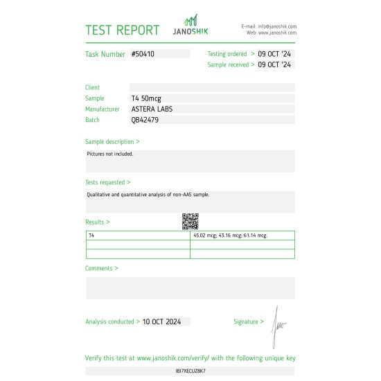 Levothyroxine Sodium (T4)