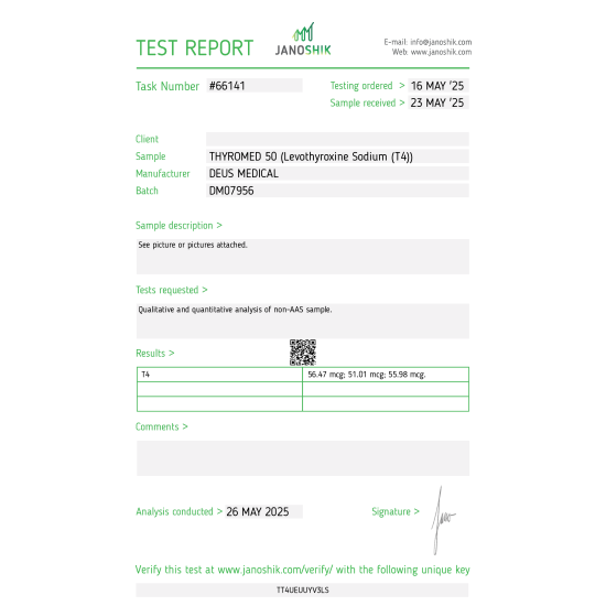 THYROMED 50 (levotiroxina sodica (T4))