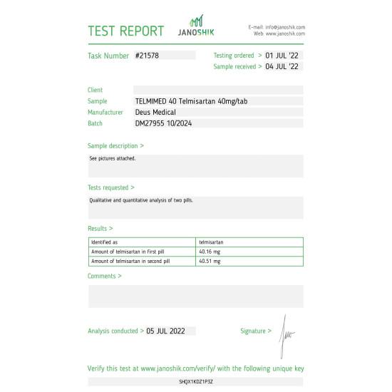 TELMIMED 40 (Telmisartan)